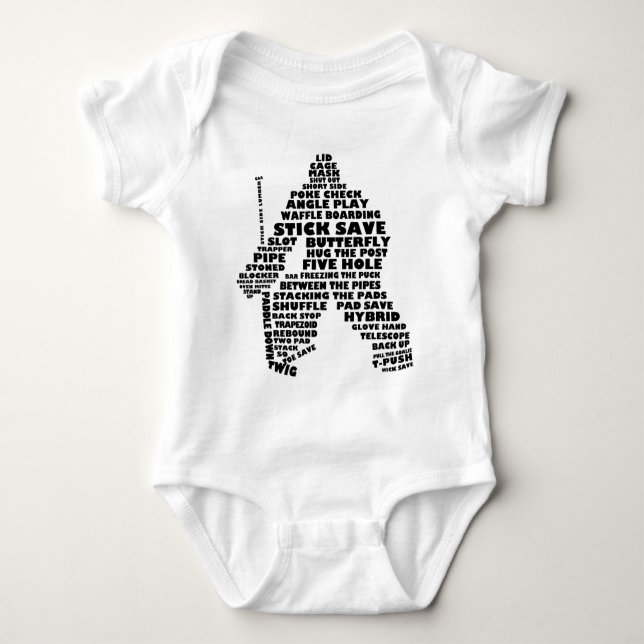 Camiseta Hockey Goalie Text Art (Frente)