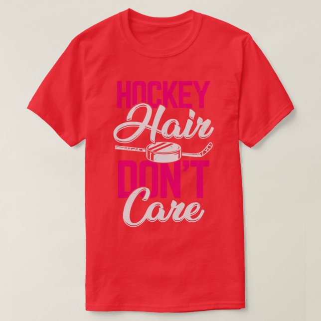 Camiseta Hockey Hair Dont Care (Frente do Design)