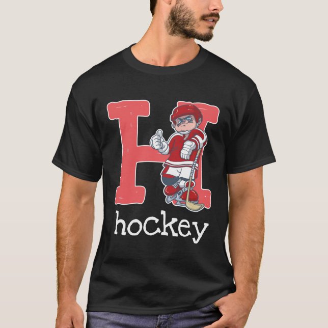 Camiseta Hockey Kids Alphabet - Letra Campo Jogo Esportes L (Frente)