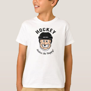 Camiseta Hockey Me Torna Feliz Jogador De Hóquei Engraçad
