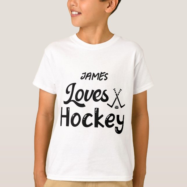 Camiseta Hockey personalizado de amor (Frente)