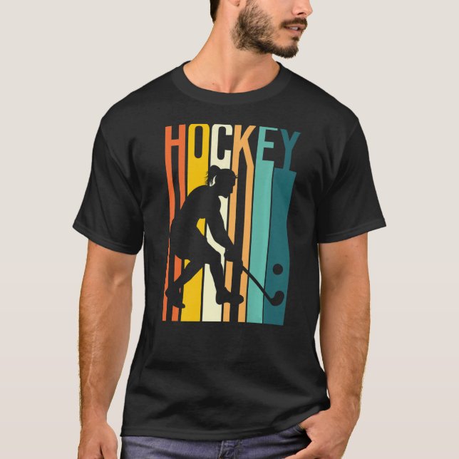 Camiseta Hockey Retro Vintage com Hóquei em Campo (Frente)