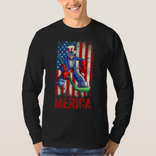 Camiseta Hockey Tio Sam 4 De Julho Boys Men American