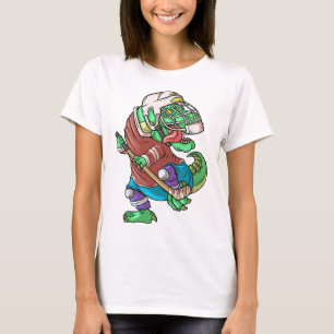 Camiseta Hockeysaurus Crianças T-rex Dinossauro Com Hóquei