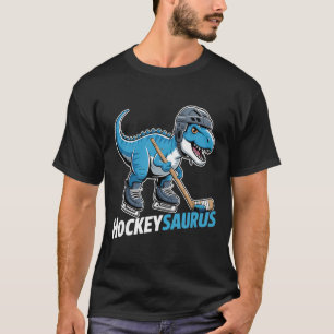 Camiseta Hockeysaurus Jogador de Hóquei no Gelo Dinossauro