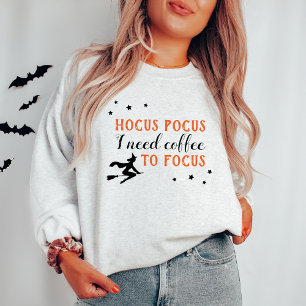 Camiseta Hocus Pocus Café Foco Laranja Mulheres Halloween