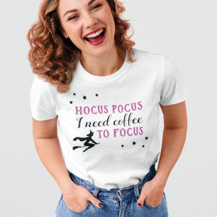Camiseta Hocus Pocus Café Foco Roxo Feminino Halloween