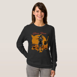 Camiseta Hocus Pocus Halloween Bruxa Gato Jack O Lanterna D