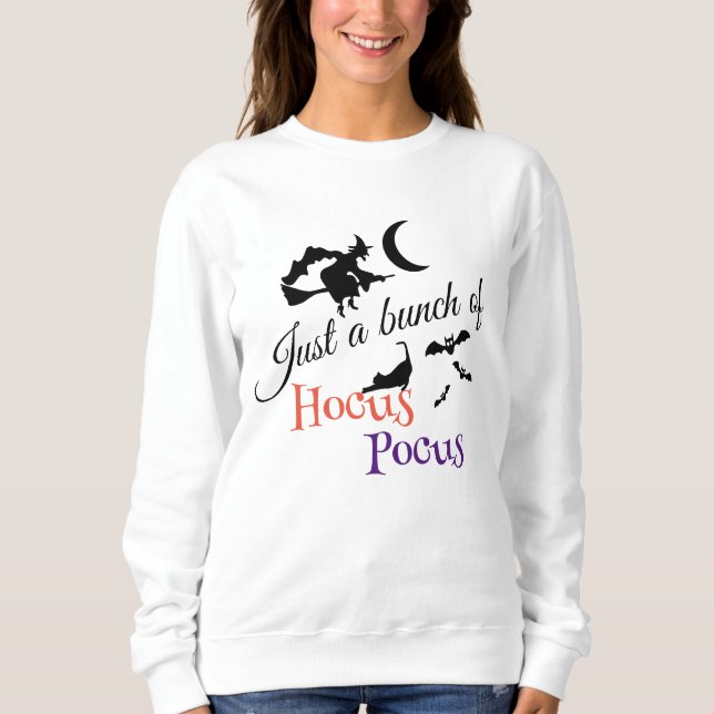 Camiseta Hocus Pocus Halloween Citação de Branca Elegante d (Frente)