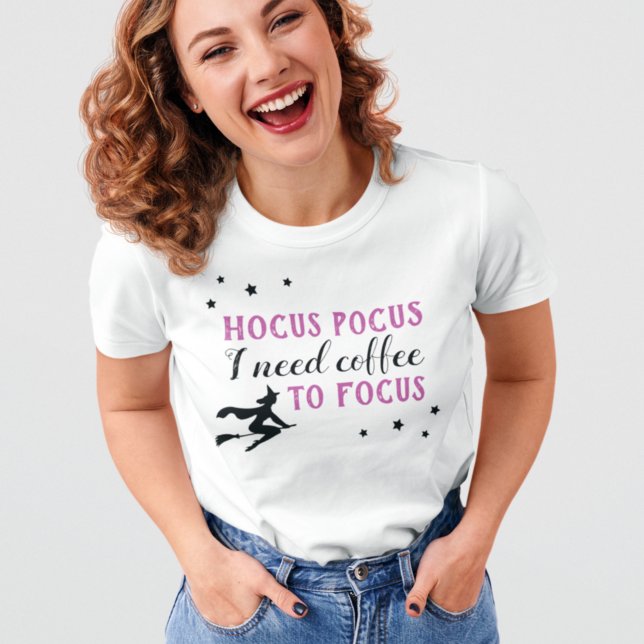 Camiseta Hocus Pocus Modern Purple e Black Halloween (Criador carregado)