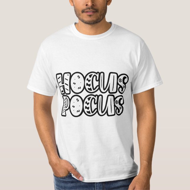 Camiseta Hocus Pocus Tipografia Retro - Minimalist (Frente)