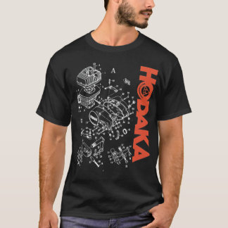 Camiseta Hodaka 1970 Motocicleta Dirtbike Black Exploded En