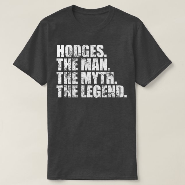 Camiseta HodgesHodges Nome da família Hodges sobrenome Hodg (Frente do Design)