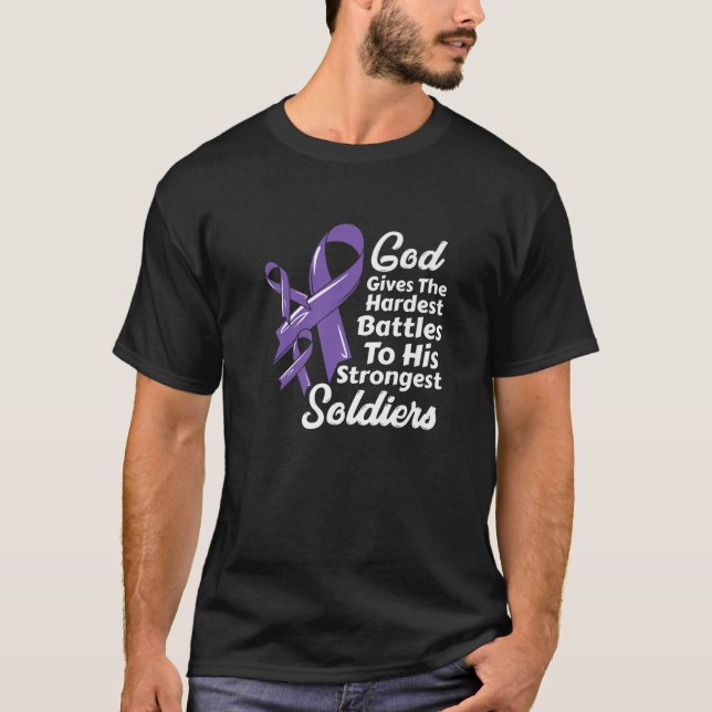 Camiseta Hodgkin Linfoma Sensibilização Ribbon Chemie Faith (Frente)