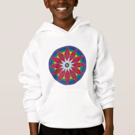 Camiseta Hodie geométrico de flores do arco-íris, desbotada