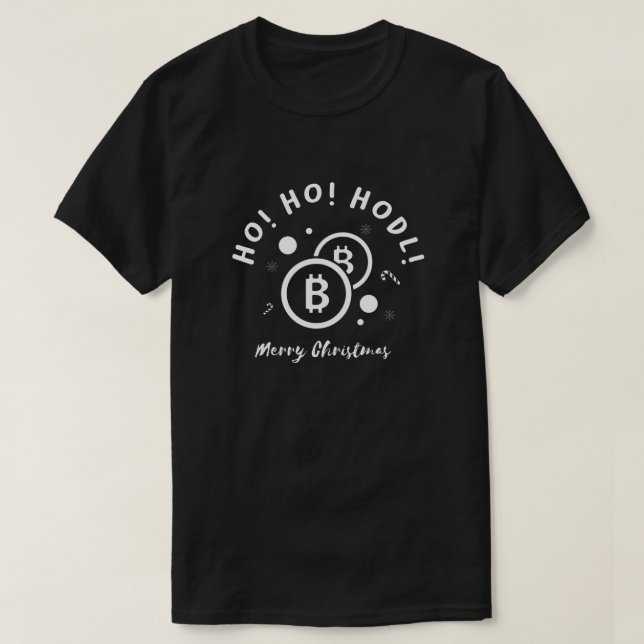 Camiseta Hodl Ho - Papais noeis De Bitmoney Cripto Natal (Frente do Design)