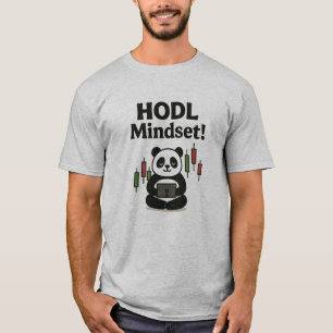 Camiseta HODL Mindset Panda - Motivação de Negociação de Cr