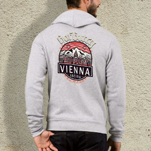 Camiseta Hofburg em círculos Mens Cheio-Zip