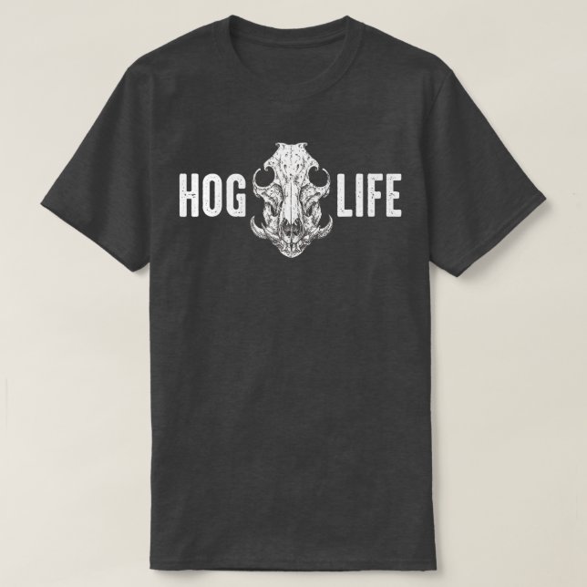 Camiseta HOG LIFE Hog Hunter Javelina HuntingWild Boar Pigs (Frente do Design)