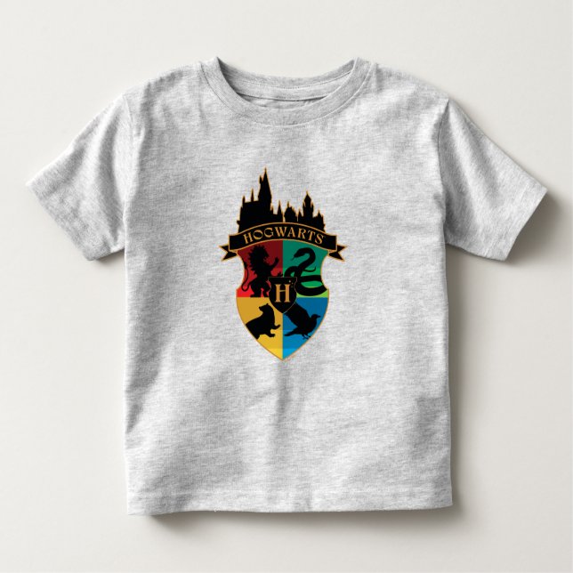 Camiseta HOGWARTS™ Castle Crest House Pride Badge (Frente)