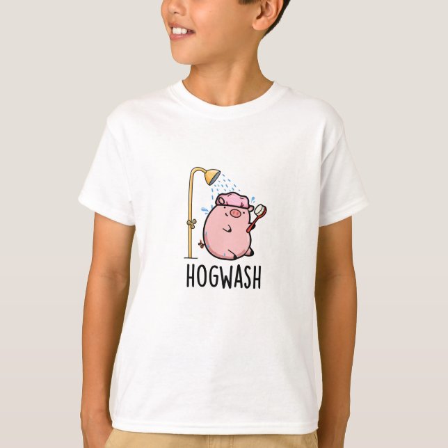 Camiseta Hogwash Funny Pig Pun (Frente)
