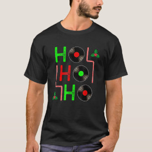 Camiseta HoHo Natal Vinil Xmas Record LP Music Festiv
