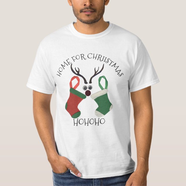 Camiseta HOHOHO! Casa para o Natal com compaixão (Frente)