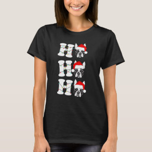 Camiseta Hohoho Cute French Buldogue Puppy Natal