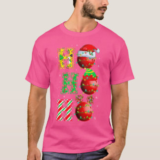 Camiseta Hohoho Papais noeis Elf Reindeer Bola de boliche N