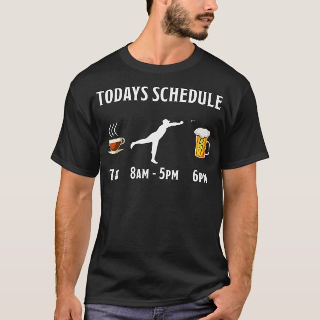Camiseta Hoje Agendam Dardos de Café Presente de Cerveja (Frente)