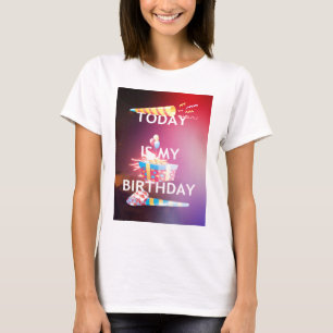 CAMISETA HOJE É MEU ANIVERSÁRIO