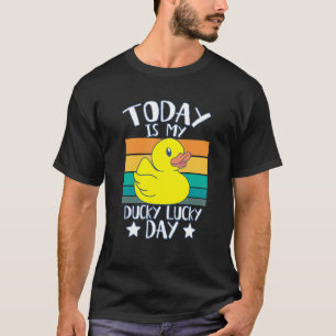 Camiseta Hoje é o Meu Dia de Sorte do Pato Retro Pato de Bo