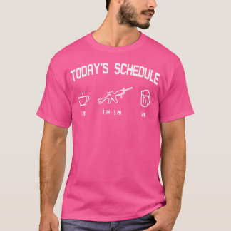 Camiseta Hoje Está Agendado O Café Cerveja Pro Gun Patriot