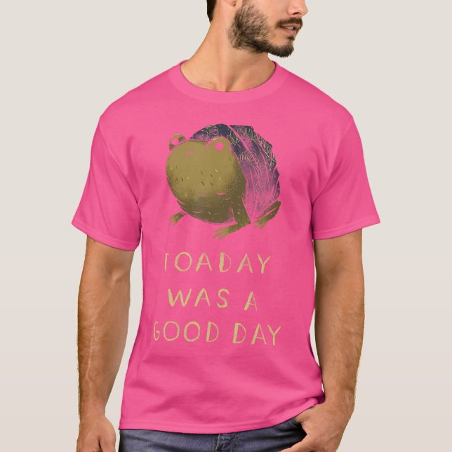 Camiseta Hoje Foi Um Bom Dia Com Um Sapo Engraçado (Frente)