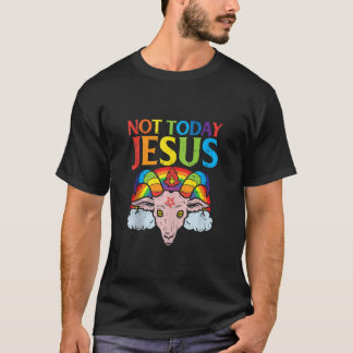 Camiseta Hoje Não é Jesus Satã Capata Satanás o Arco-Íris S