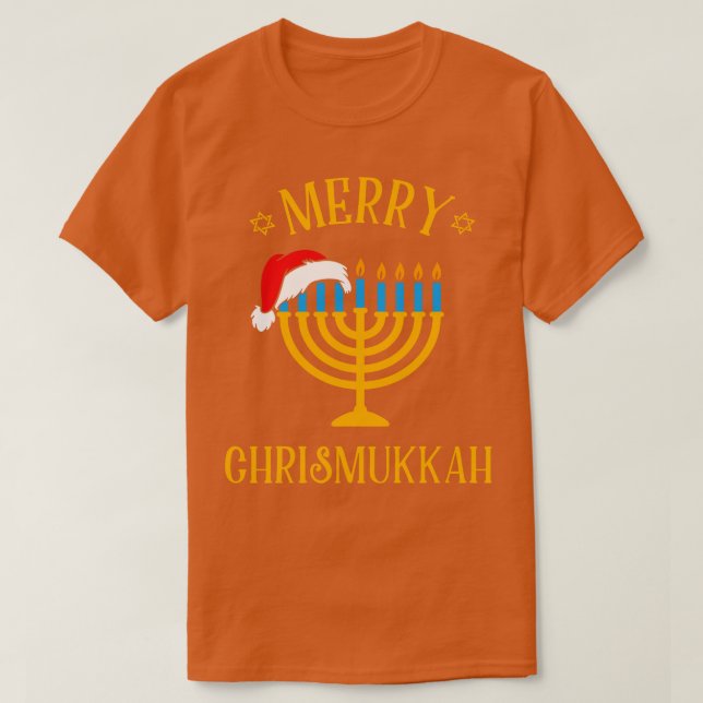 Camiseta Hoje não Papais noeis Hanukkah Chanukah Santa Hat  (Frente do Design)