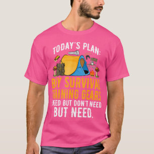 Camiseta Hoje Planejo Gerações De Treinamento De Sobrevivên