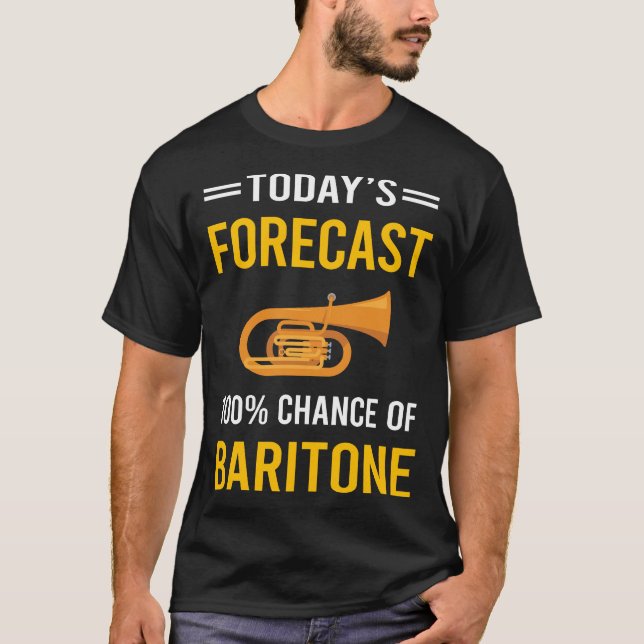 Camiseta Hoje Previsão Baritone (Frente)