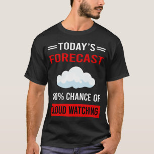 Camiseta Hoje Previsão de Vigilância em Nuvem