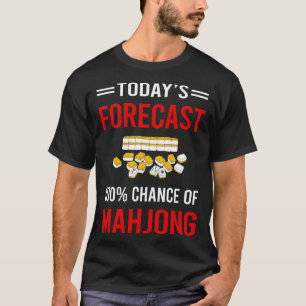 Camiseta Hoje Previsão Mahjong Majong Mah Jong Mah Jongg