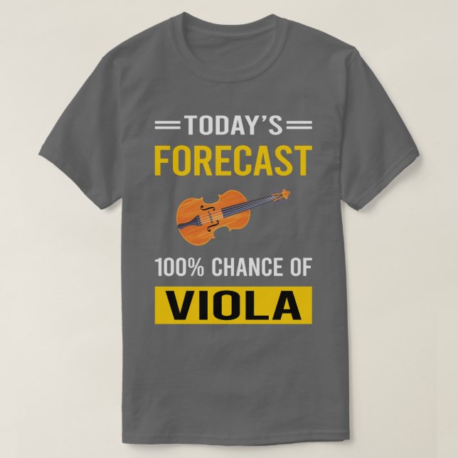 Camiseta Hoje Previsão Violista Viola (Frente do Design)
