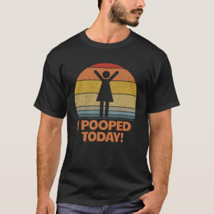 Camiseta Hoje pus na cama o Humor Retro Homens