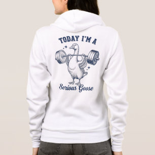 Camiseta Hoje sou um Ganso sério Levantando Pesos Engraçado