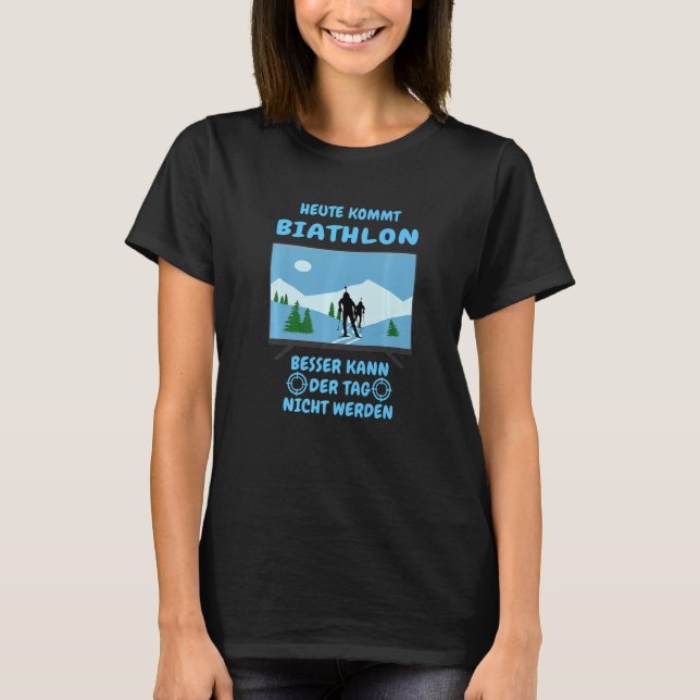 Camiseta Hoje vem Biathlon Winter Sports Ski Biathlett S (Frente)