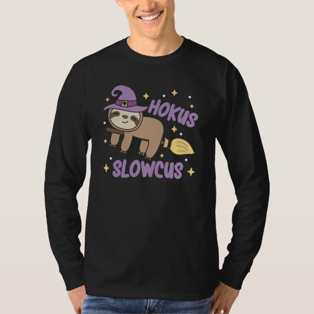 Camiseta Hokus Slowcus - Figurino de Halloween da Bruxa Cul (Frente)