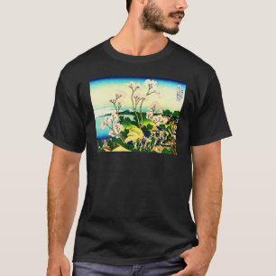 Camiseta Hokusai Japão paisagem Goten-yama colina Japonês a