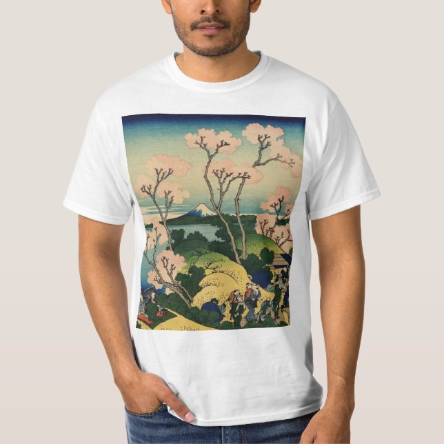 Camiseta Hokusai Katsushika - Goten-Yama-Hill, Shinagawa (Frente)