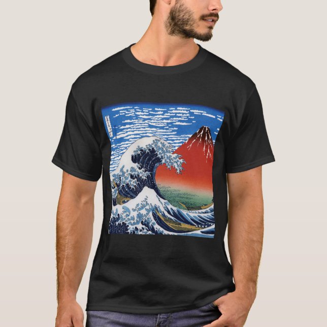 Camiseta Hokusai“The Great Wave”&“Fine Wind, Clear Morning” (Frente)