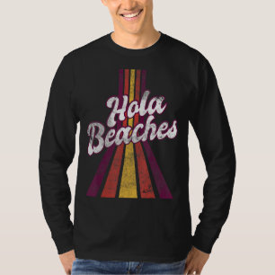 Camiseta Hola Beaches Retro Summer Beach Vacation
