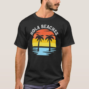 Camiseta Hola Blue Sea Beaches Em Palmeira Sunset 3